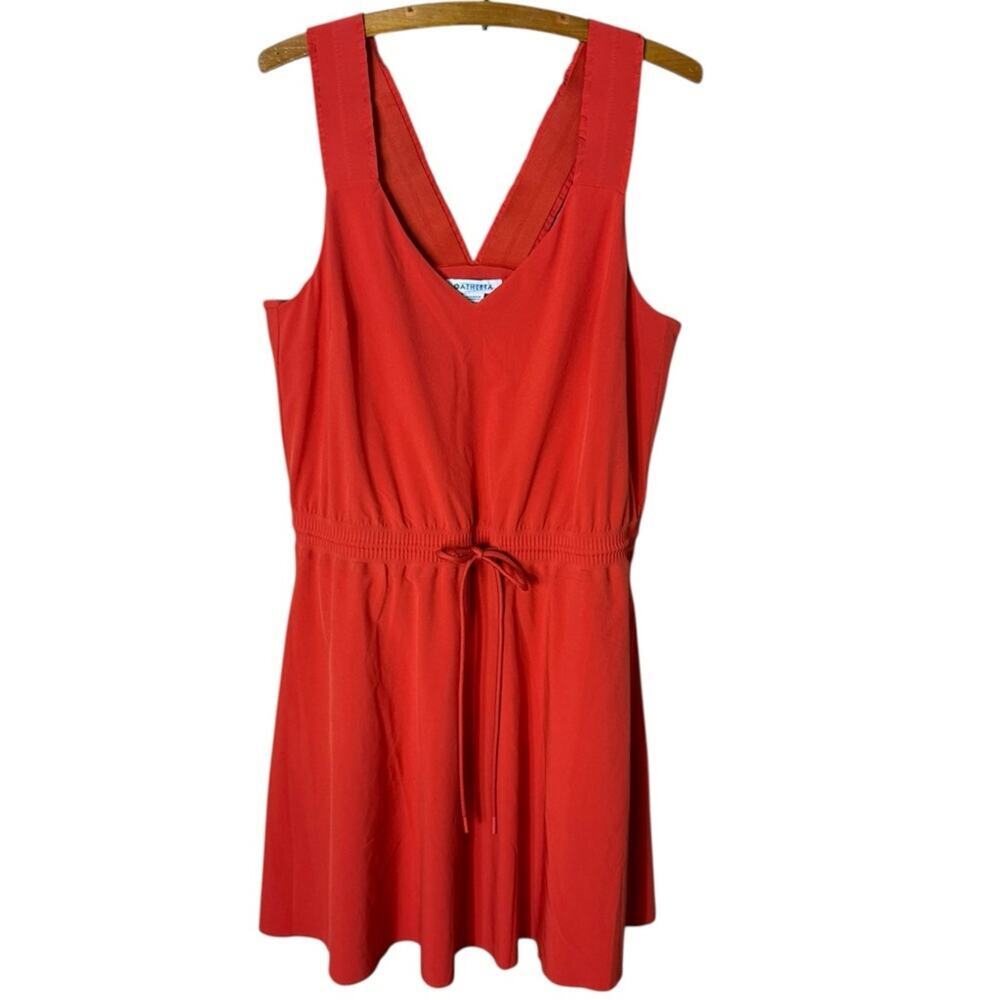 Athleta Women's Size M Dress Orange Savannah Strap Drawstring Waist 659323